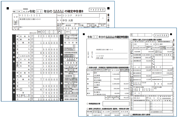 「確定申告書B」