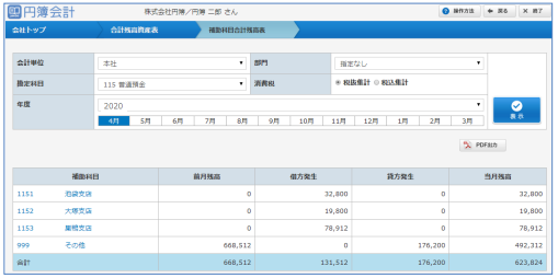 5-4.合計残高試算表 | クラウド円簿