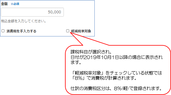 金額入力設定
