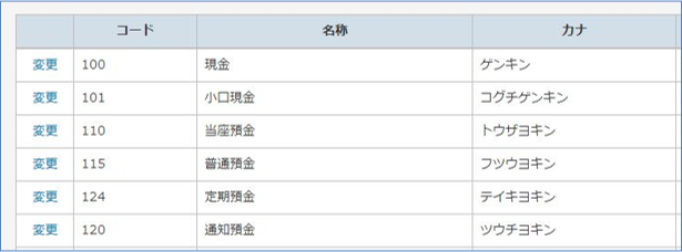 勘定科目変更